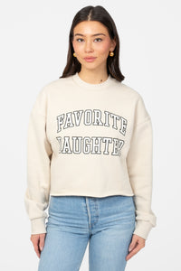 Favorite Daughter Cropped Crewneck - honey