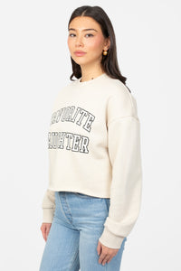 Favorite Daughter Cropped Crewneck - honey