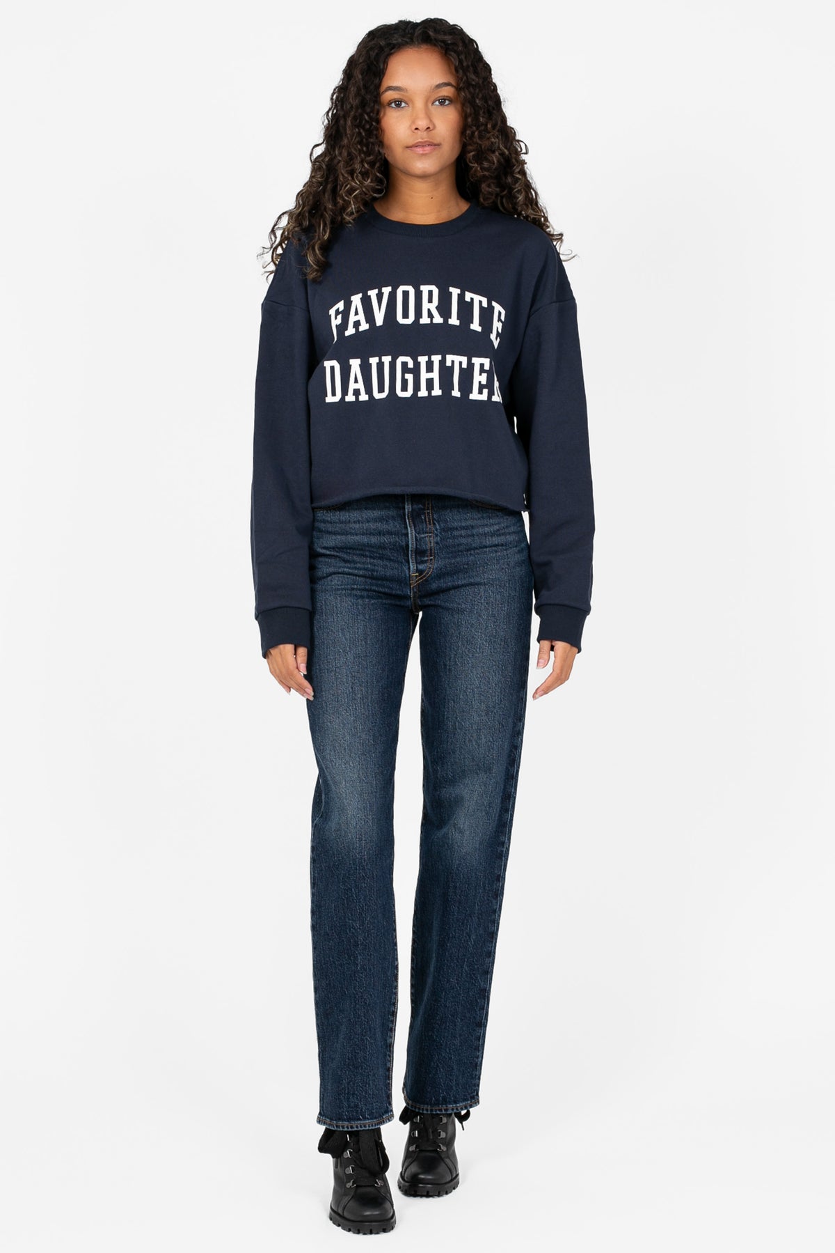 Favorite Daughter Cropped Crewneck - honey