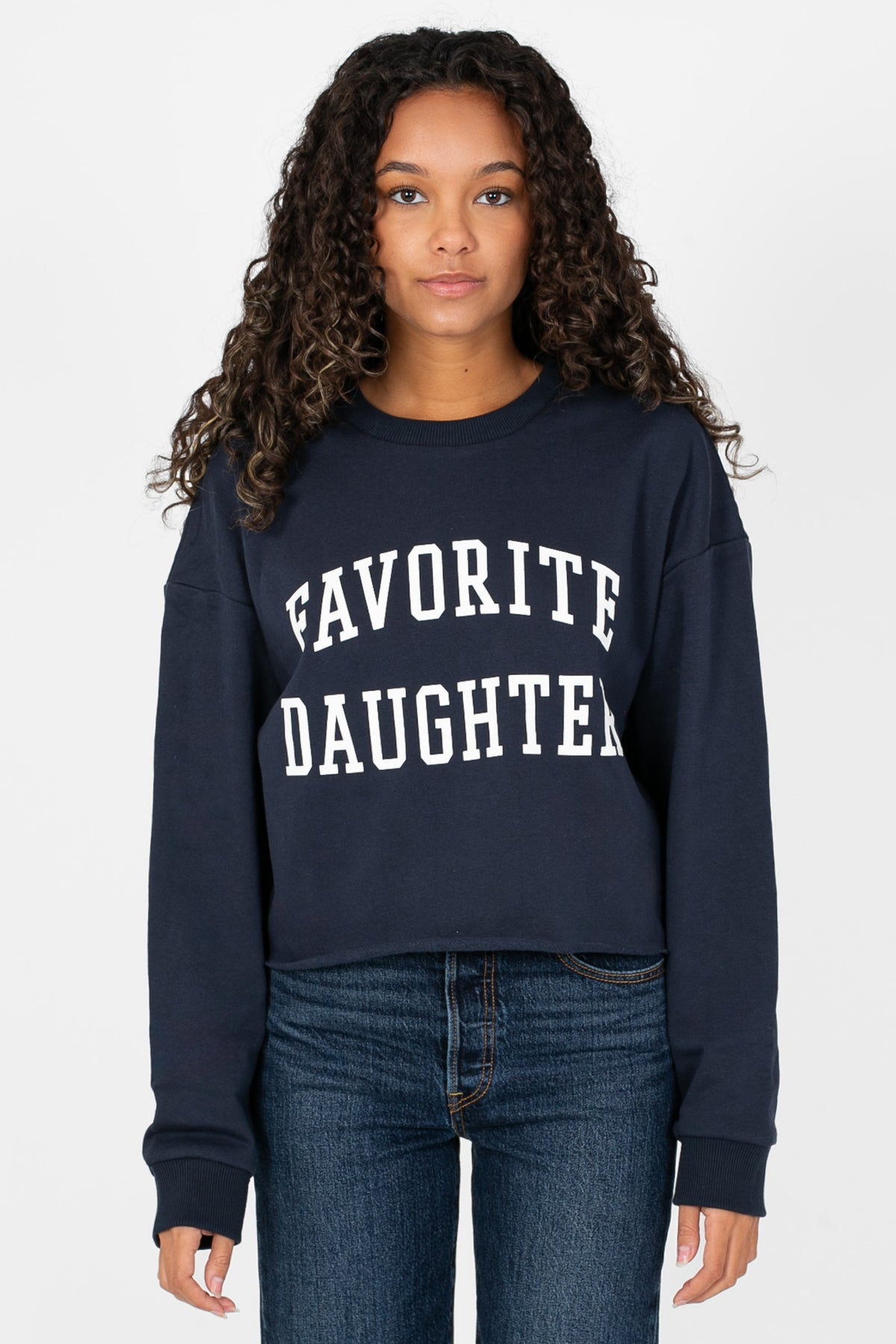 Favorite Daughter Cropped Crewneck - honey