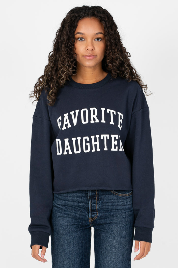 Favorite Daughter Cropped Crewneck - honey