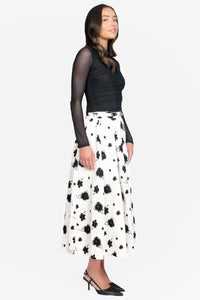 Romina Textured Floral Midi Skirt