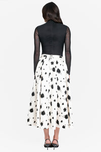 Romina Textured Floral Midi Skirt