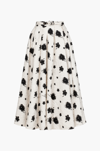 Romina Textured Floral Midi Skirt