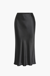 Elaine Satin Slip Midi Skirt