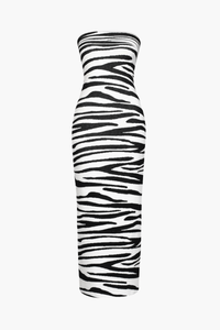 Mona Striped Midi Dress - honey