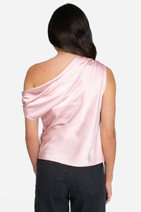 Marielle Satin Draped Blouse