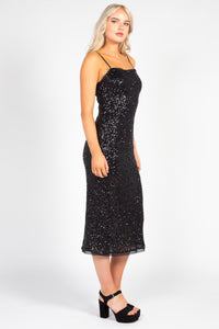 Midnight Sparkle Sequin Bodycon Dress