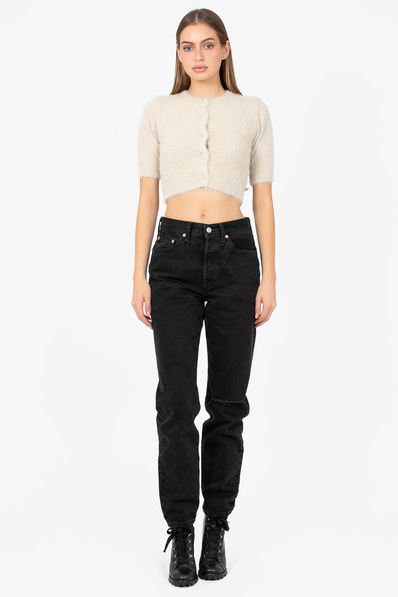 Darla Button Front Cardigan - honey