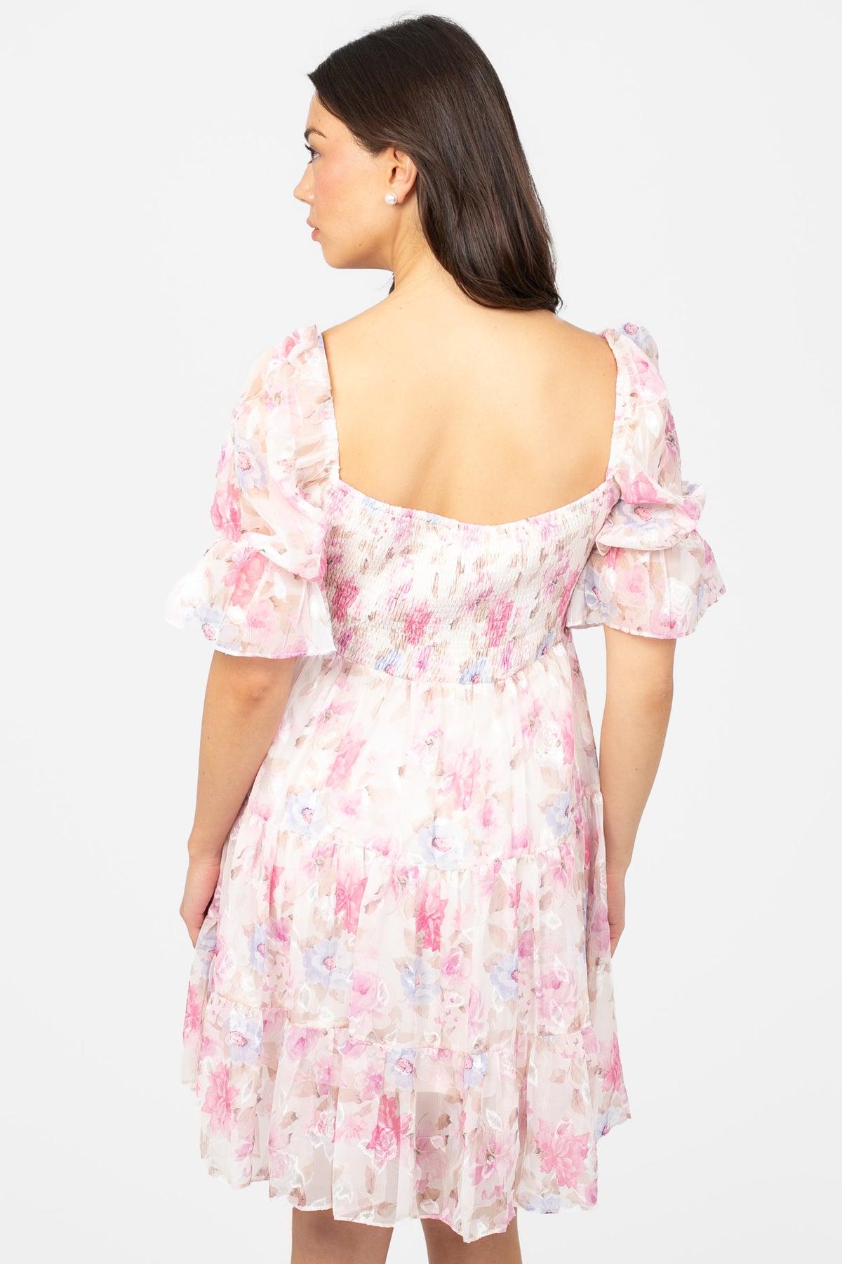 Gia Floral Mini Dress - honey