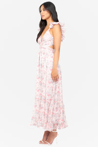 Marie Strap Back Floral Maxi Dress