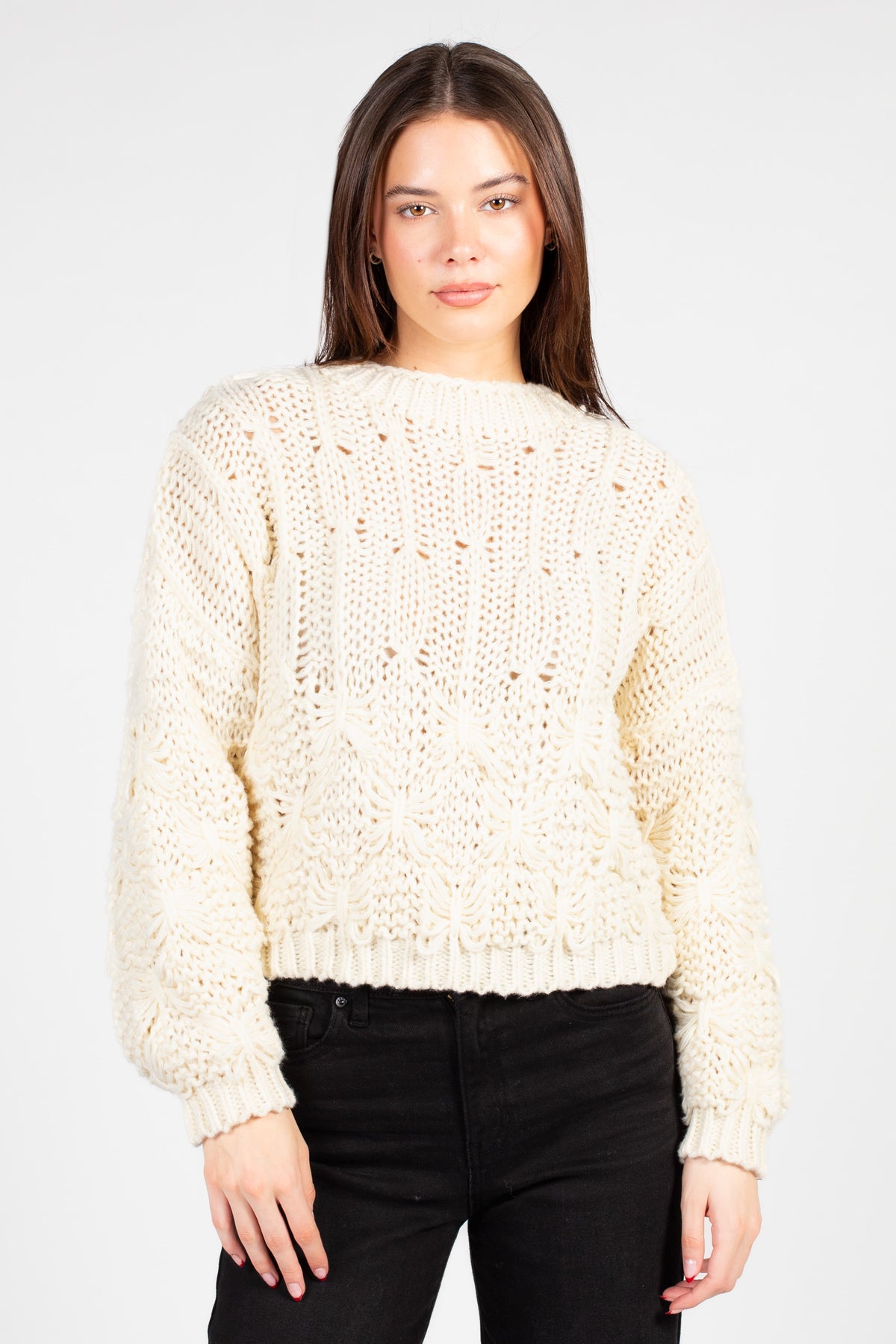 Ivy Textured Knit Sweater