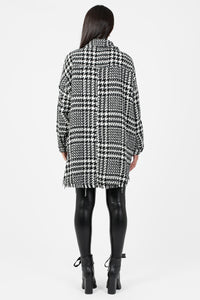 Grace Houndstooth Shacket - honey