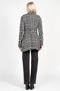 Cambridge Houndstooth Tie-Waist Jacket