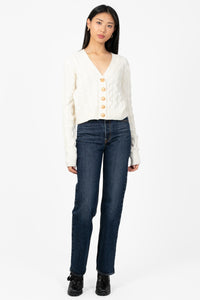 Tamara Cable Knit Cardigan - honey