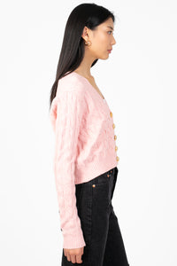 Tamara Cable Knit Cardigan - honey