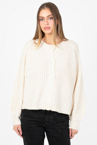 Elisa Ribbed Cardigan - honey