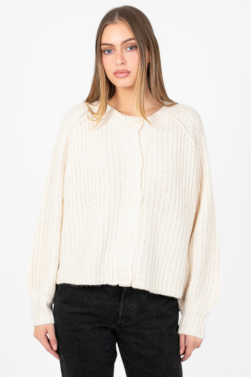 Elisa Ribbed Cardigan - honey