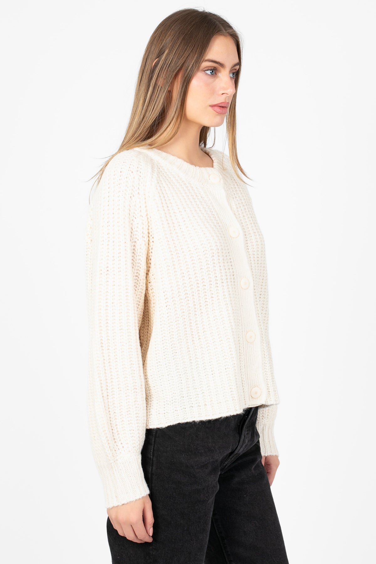 Elisa Ribbed Cardigan - honey