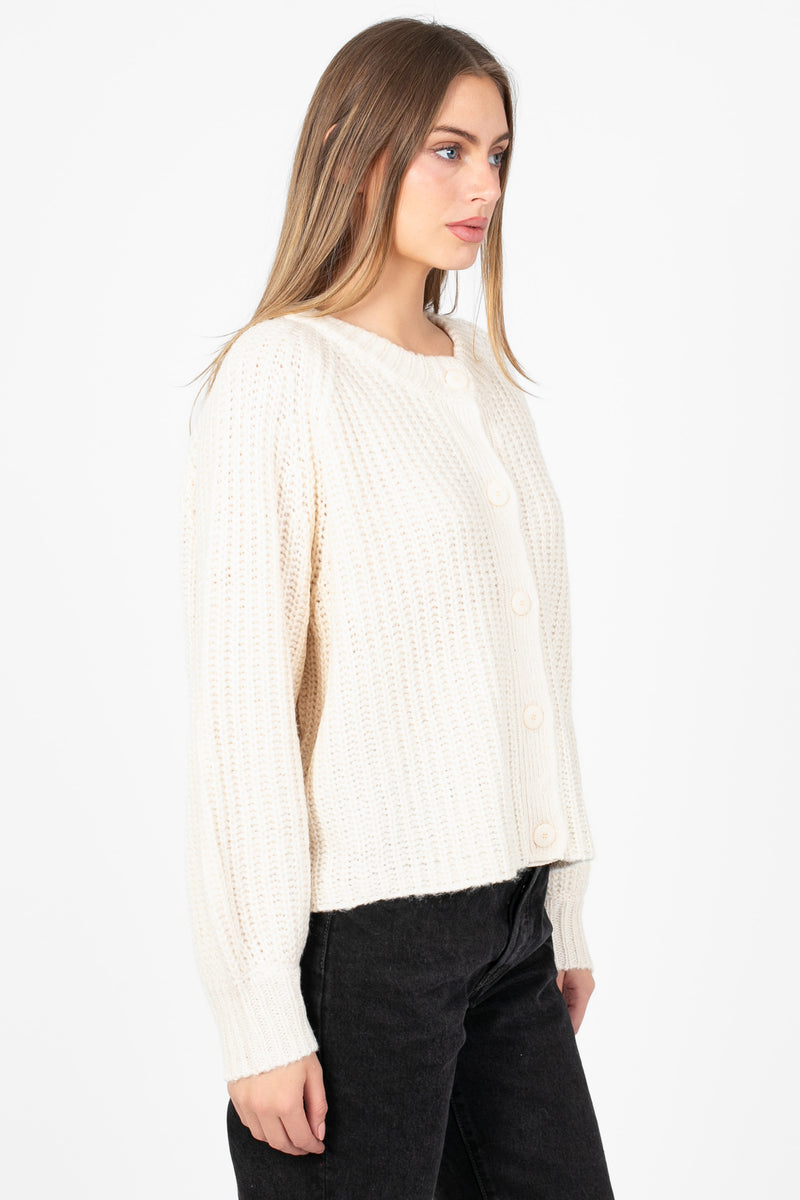 Elisa Ribbed Cardigan - honey