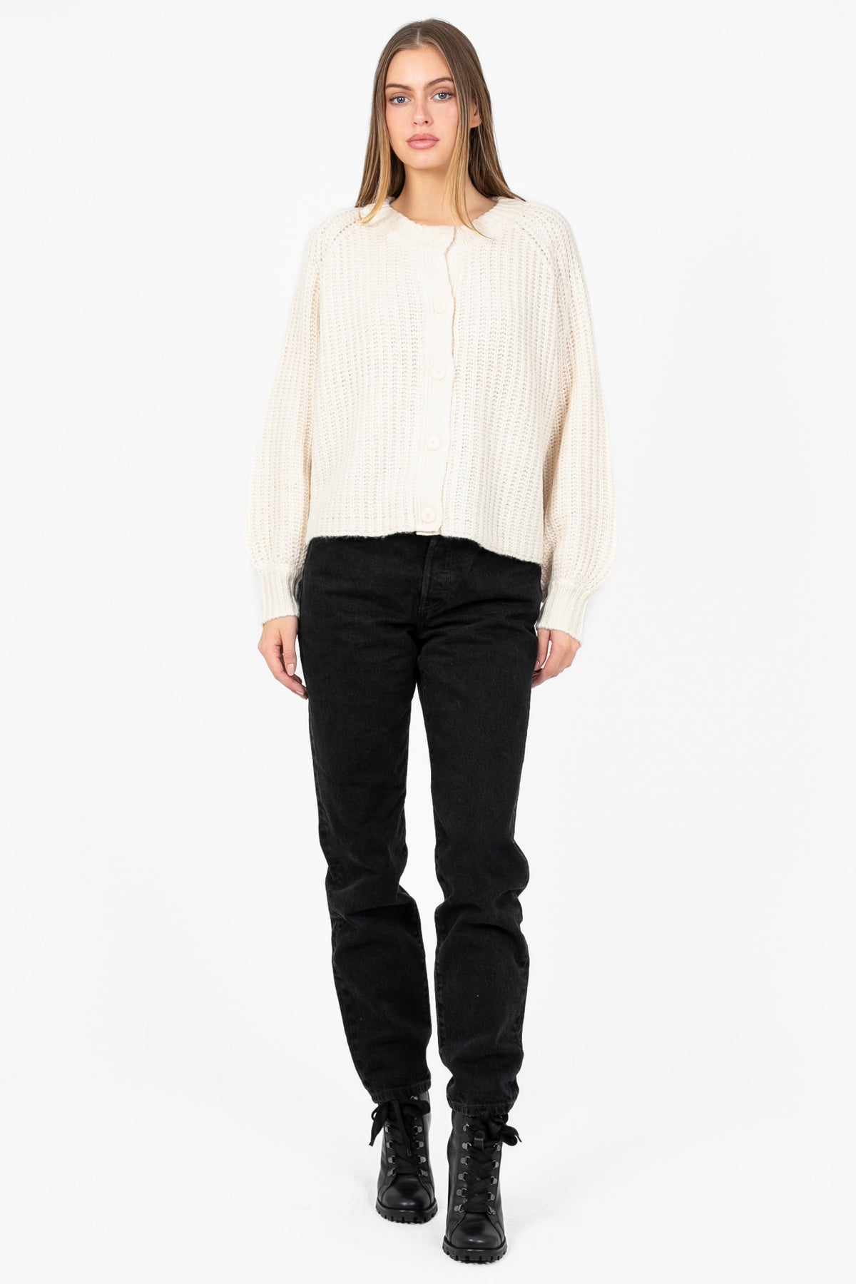 Elisa Ribbed Cardigan - honey