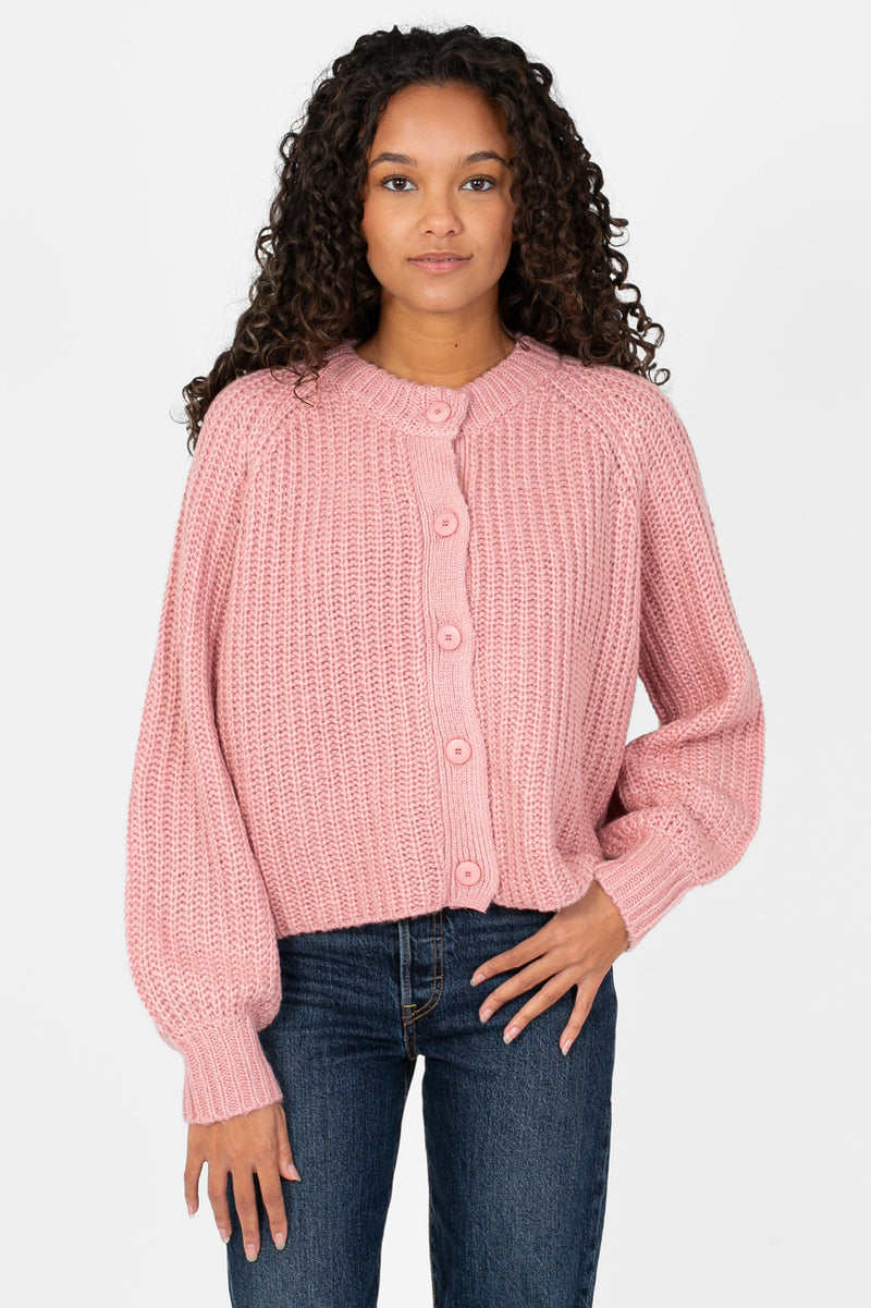 Elisa Ribbed Cardigan - honey