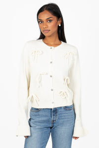 Renee Ruffle Bow Cardigan