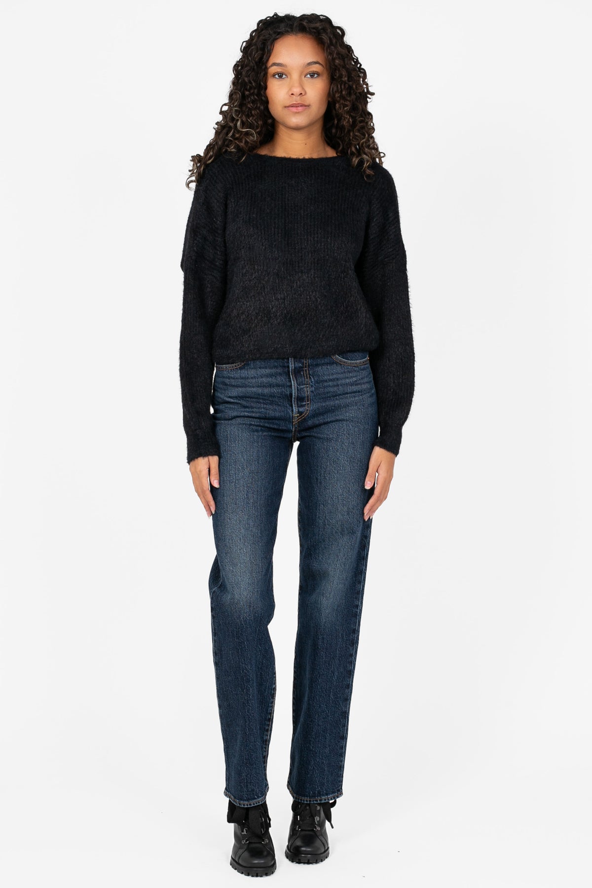 Sugar Twist Back Sweater - honey