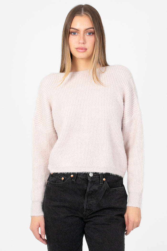 Sugar Twist Back Sweater - honey