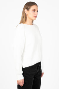 Sugar Twist Back Sweater - honey
