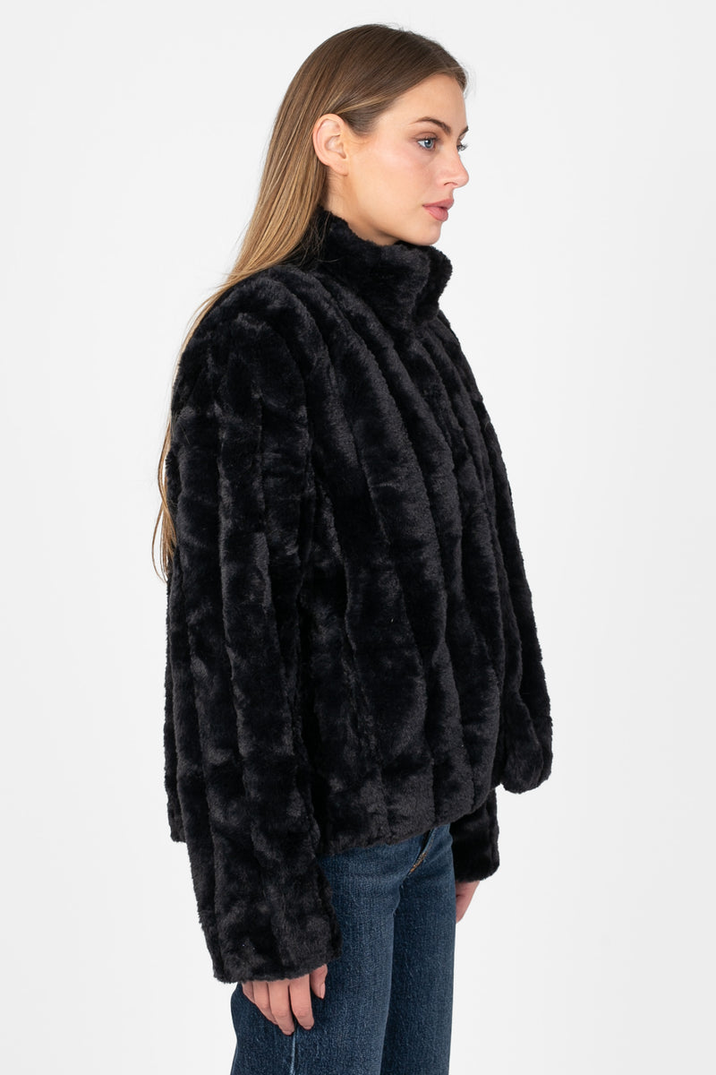 Aurea Faux Fur Jacket - honey