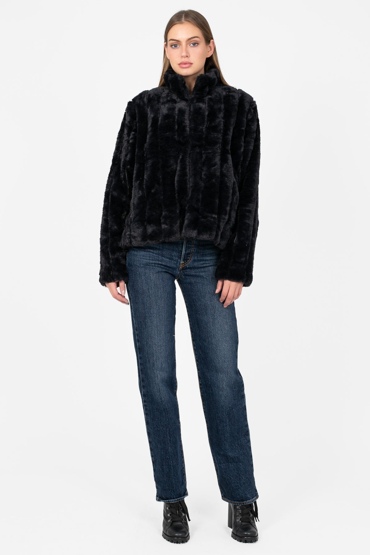Aurea Faux Fur Jacket - honey