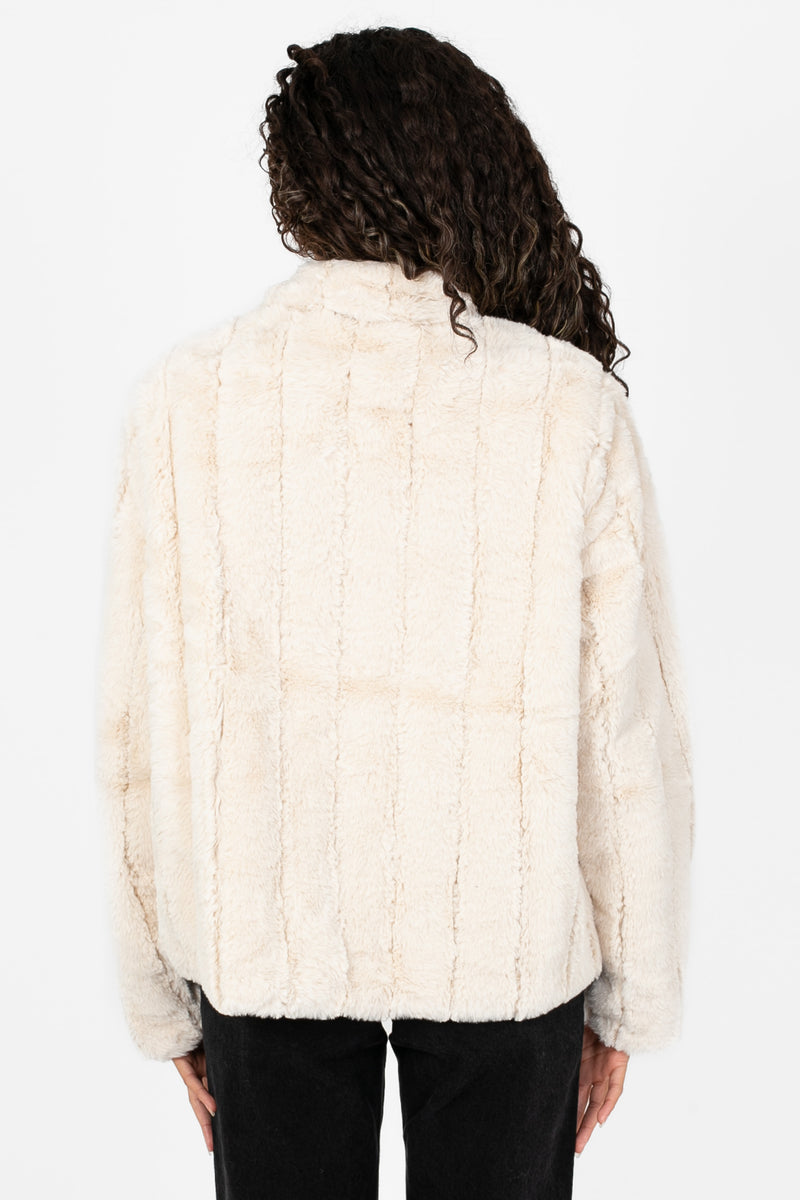 Aurea Faux Fur Jacket - honey