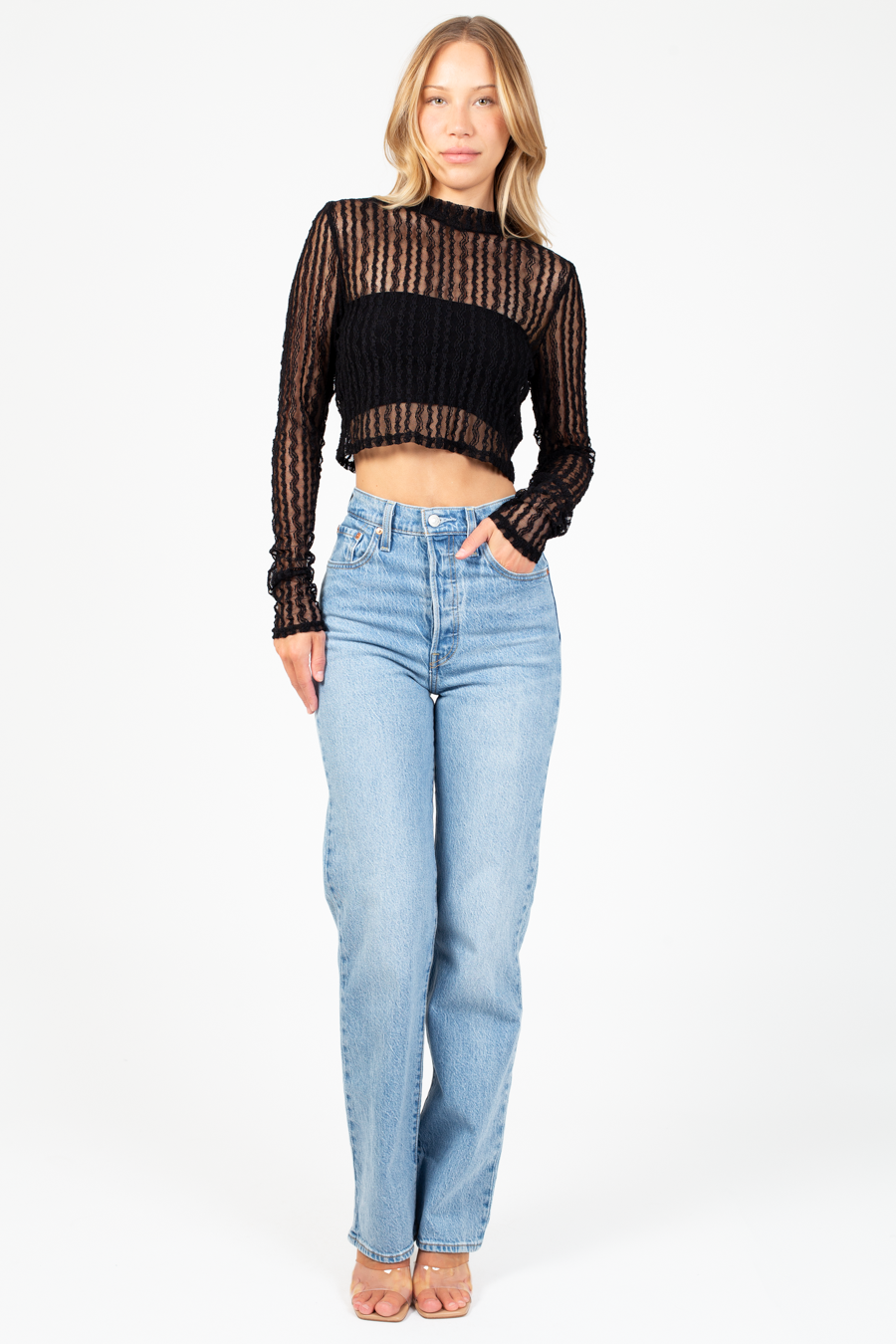 Seren Lace Mesh Blouse