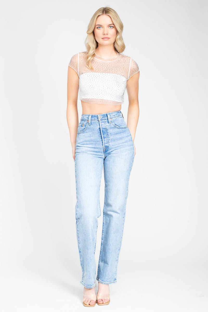 Alexa Embellished Crop Top