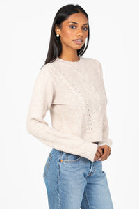 Heather Cable Knit Sweater