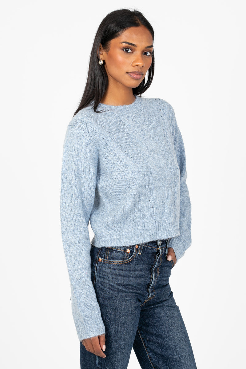 Heather Cable Knit Sweater