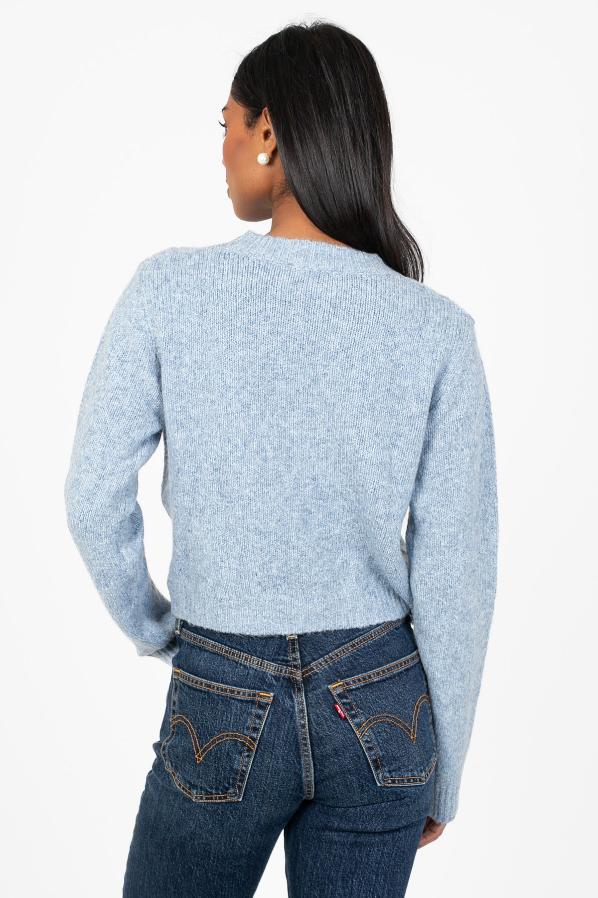 Heather Cable Knit Sweater
