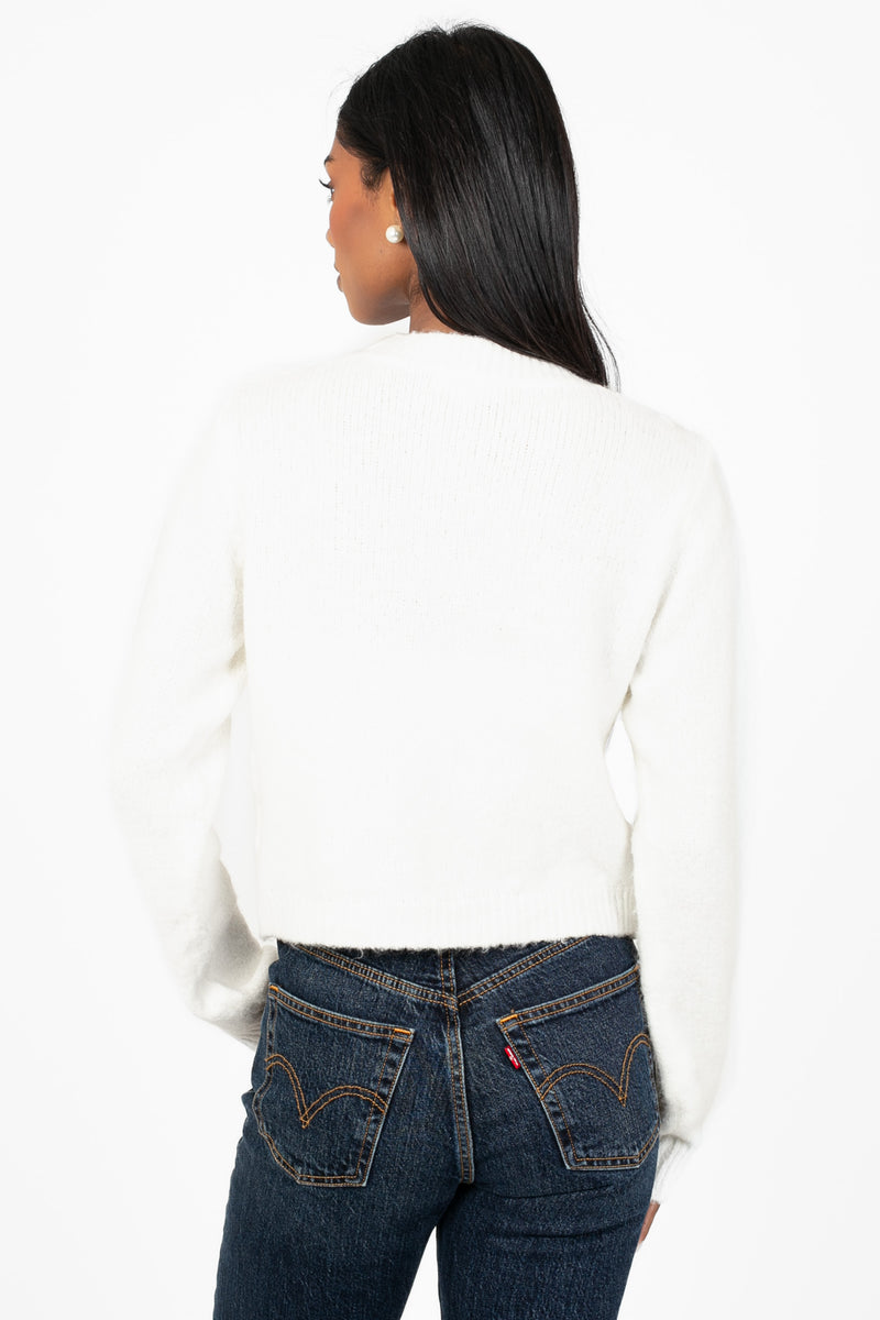 Heather Cable Knit Sweater