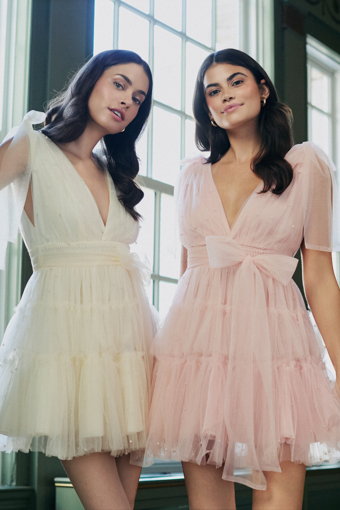 Alba Embellished Tulle Mini Dress