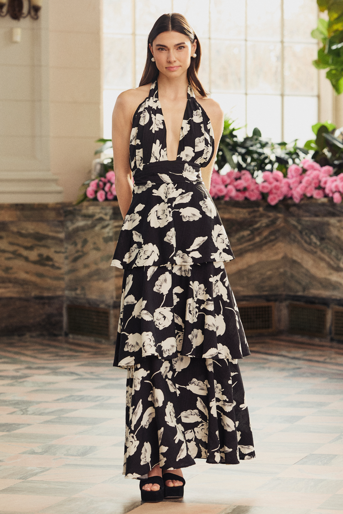 Myra Floral Maxi Dress - honey