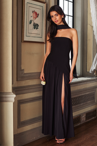 Sofina Asymmetrical Waist Maxi Dress - honey