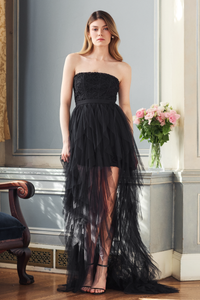 Aliyah Corset Ruffle Maxi Dress - honey