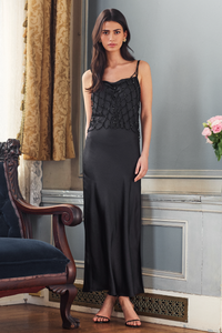 Jillian Side Slit Midi Dress - honey