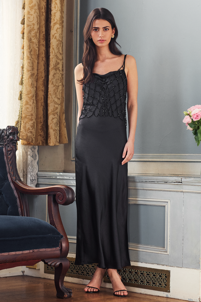 Jillian Side Slit Midi Dress - honey