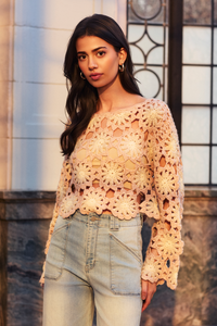 Paloma Floral Crochet Sweater