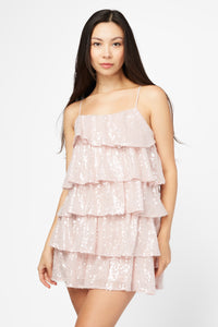 Afterglow Sequin Layered Mini Dress