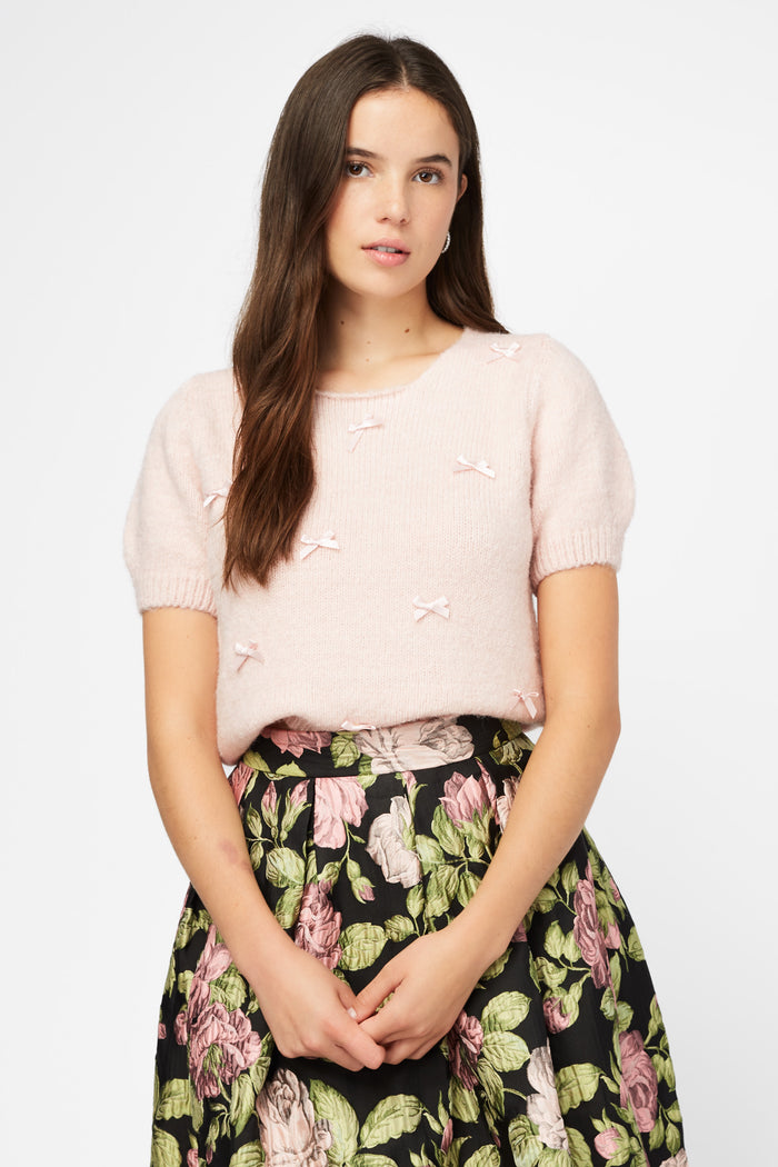 Carrie Floral Pleated Midi Skirt