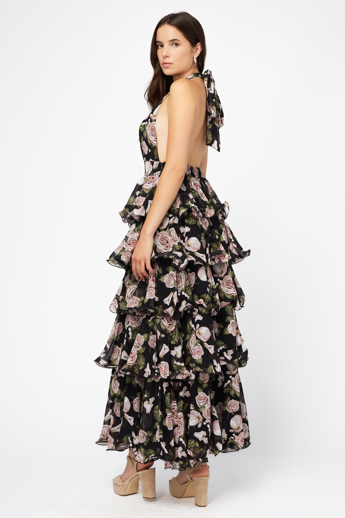 Rosie Ruffled Floral Maxi Dress