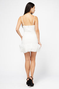 Willow Ruffled Organza Hem Mini Dress